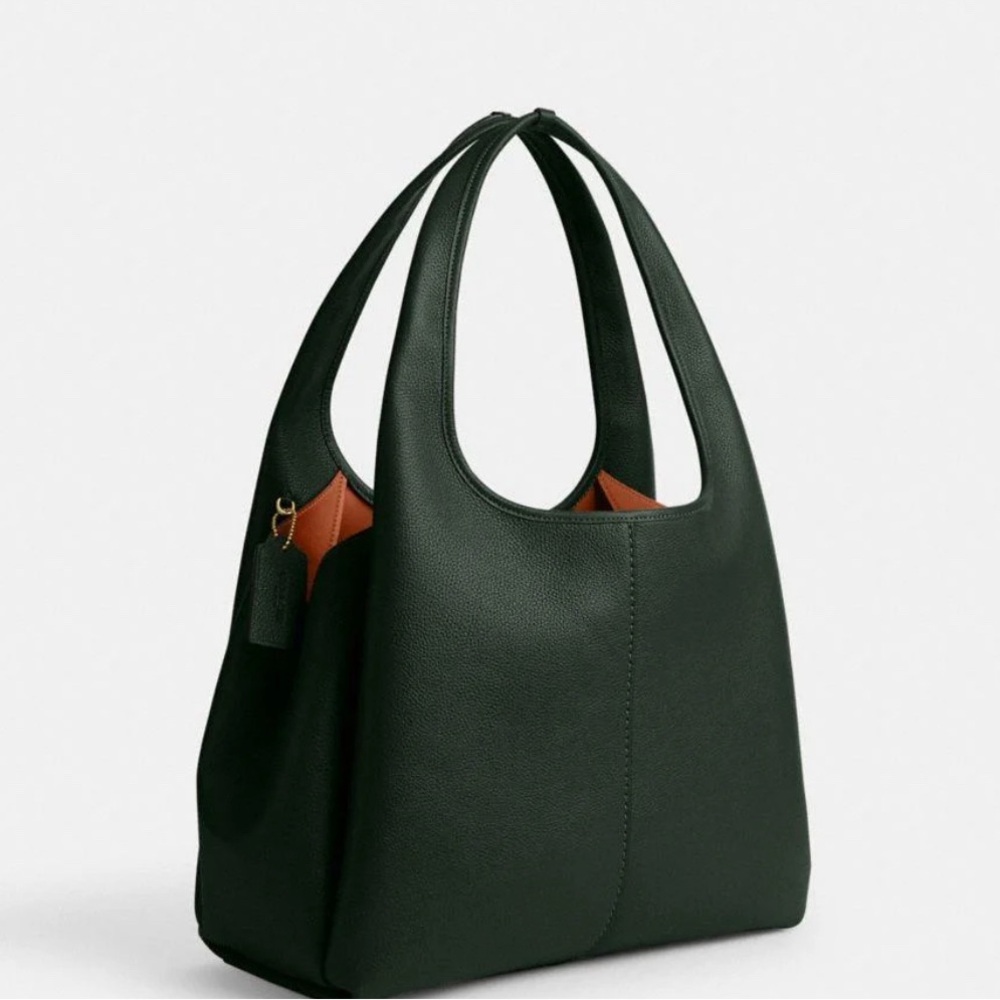 Forest green coach lana shoulder bag new with tags